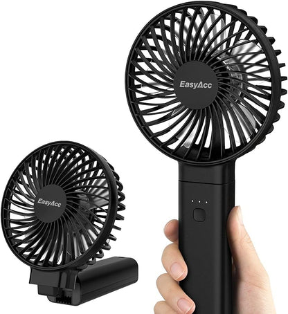 Personal Fans Portable Rechargeable, Washable Guard + Powerful + 180°Foldable + Professional ODM Fan + Durable, 4 Speeds Portable Cooling Fan for Travel Outdoor Office