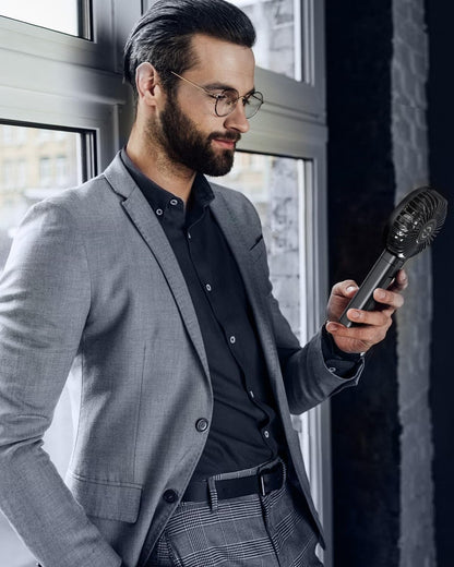 Personal Fans Portable Rechargeable, Washable Guard + Powerful + 180°Foldable + Professional ODM Fan + Durable, 4 Speeds Portable Cooling Fan for Travel Outdoor Office